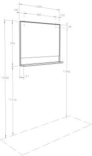 Зеркало Акватон Лофт Урбан 100см дуб орегон 1A248002LQX50